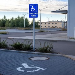 Large Handicap Parking Sign, 18″ X 12″, Rust Free Aluminum, Reflective