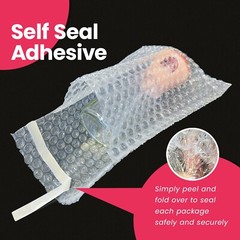 650PCS 6×8.5 Bubble Out Pouches Bubble Bags Self Seal Protective Wrap Clear