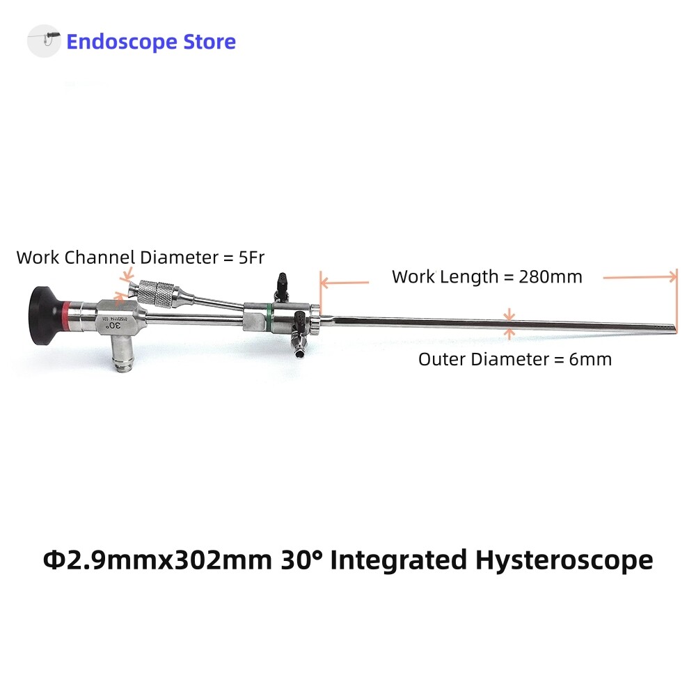 HD Medical Surgical Integrated Endoscope Φ2.9mm 302mm 30° Sheath Work Channel
