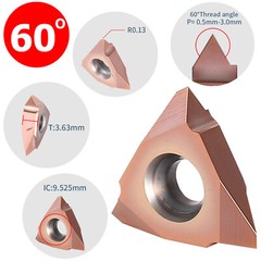 20mm Lathe Thread Cutting Tool Carbide Threaded Inserts Vertical 60° 16VERAG60