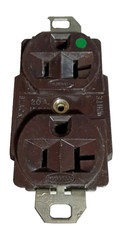 VINTAGE HUBBELL HBL8300 EXTRA HEAVY DUTY 20 AMP 125V DUPLEX RECEPTACLE. NOS