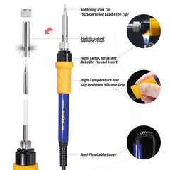 YIHUA 907F Replacement Soldering Iron Handpiece/Handle for Yihua 939D+/1000B…