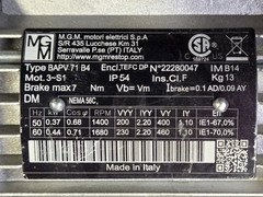MGM BAPV-71-B4 Electric BRAKE Motor 3ph 200/400-230/460V 1400/1680rpm NEW OPEN