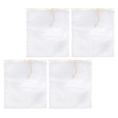 4 Pcs Red Wine Filter Bag Milk Mesh Juice Strainer Pouch Drawstring Brewing