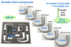 Digital laryngoscope Video laryngoscope with reusable disinfectable blade color