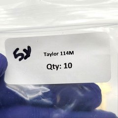 5x Taylor 114M Key Blanks Best SFIC M Keyway Nickel Silver 6 Pin NOS