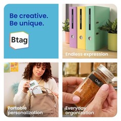 Brother Genuine P-Touch Btag BTAG233 Blue on Pack of 1, Print White