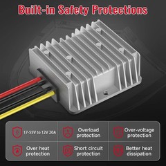 18v to 12v Step Down Converter for Milwaukee M18 Power Wheels Battery Adapter D