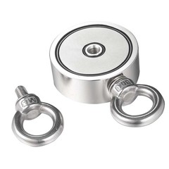 Double Sided 1000Lbs Fishing Magnet Kit Strong Neodymium Magnet Carabiner Rope