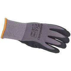 Retailer Basics Micro-Foam Nitrile Coated Work Gloves Nylon Liner Fiber Touch