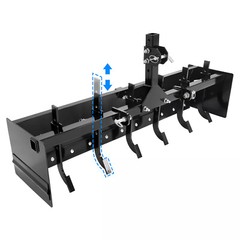 55″ Box Blade For Tractor Box Scraper Hitch Attachment For Cat 0 & Cat 1