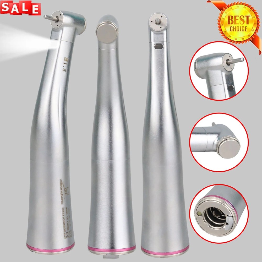 Dental 1:5 LED Fiber Optic Contra Angle Handpiece Electric Fit NSK Ti-MAX X95L