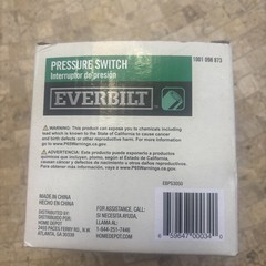 Everbilt 1001098873 Pressure Switch 30-50 PSI NEW