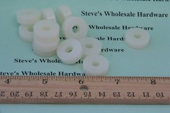 Nylon Spacer 3/4″OD 1/4″ID 1/4″ Thick Natural White Pick Your Quantity