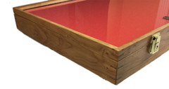Cherry Wood Display Case 18 x 24 x 3 for Arrowheads Knifes Collectibles & More