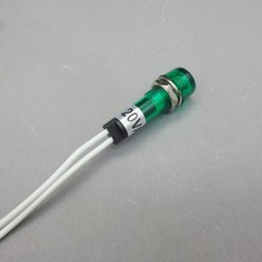 10Pcs 120V AC 10mm Green Mini LED Pilot Lights CYLINDRICAL Cap with wire