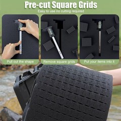 4 Pack Gun Case Foam Inserts 16x12x2 & 16x12x0.4 Inches Pick and Pluck Foam …