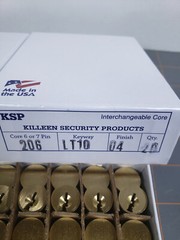 (lot of 90) KSP SFIC Core – LT10 – 6-Pin – Satin Brass 206-LT10-04