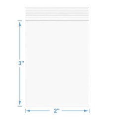 200 PCS 2″ X 3″ 4 Mil Clear Zip Poly Bags Reclosable Plastic Bags