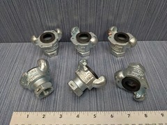 Lot of 6 Dixon Air King AM3 1/2″ NPT Female Coupler Iron & 6 Cotter Pins