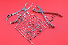 20PCS SET HIGH GRADE RUBBER DAM CLAMPS + FRAMES + PUNCH PLIERS + CLAMP FORCEPS