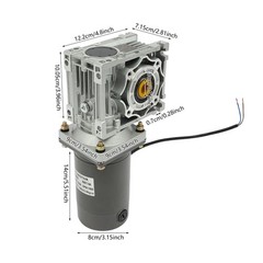 12V DC Worm Gear Motor Gearbox Speed Reducer High Power 120W Torque 1:50 50K USA