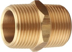 3/4 Inch NPT Brass Nipple Male Pipe Fitting Adapter, Hex Nipple, 3/4 inch x 3…