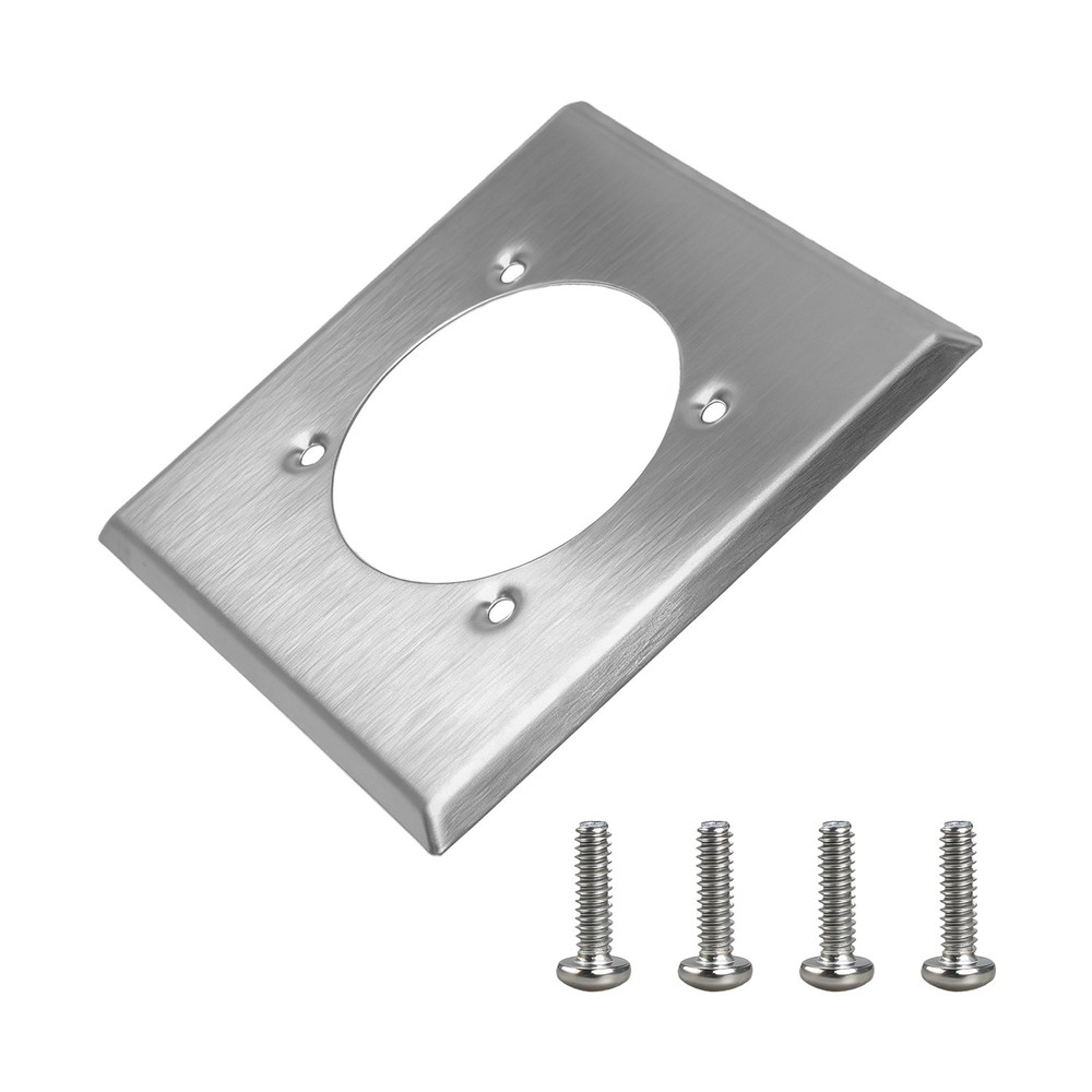 2 Gang Single Hole Outlet Cover Wall Plate&4 Screws for HBL9450A 14~50R Hubbell