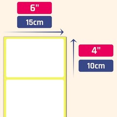 4″ x 6″ – Large Labels for Storage Bins Organizing, Big White Stick on Adhesive