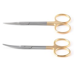 Surgical Medical Straight & Curved Scissors 4.5” Sharp/Sharp Instrument