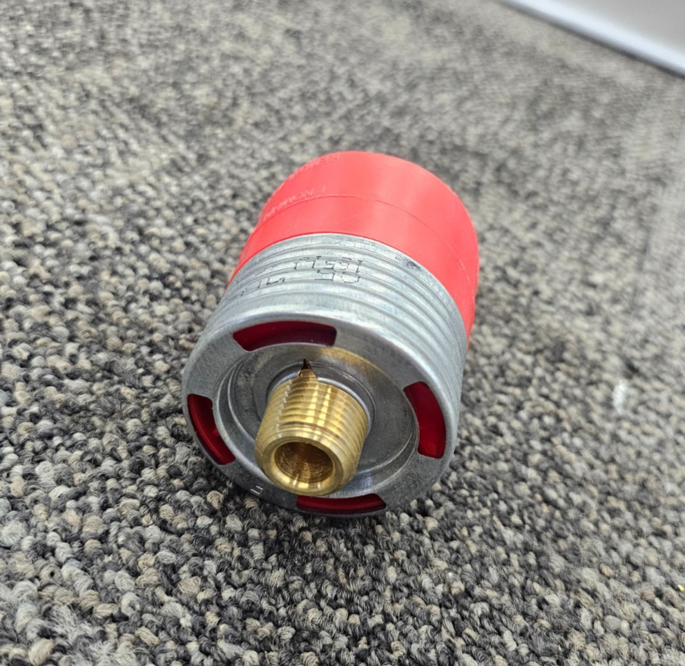 (QTY 5) Residential Flat Concealed Pendent Sprinkler Red Heavy Duty Threaded
