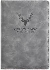 Deer Head Faux Leather Journal – Premium Hardcover Notebook, 100 Ruled Pages