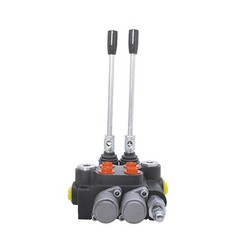 Hydraulic Control Valve Double Acting 2 Spool 3600 PSI 13 GPM SAE Ports