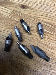 Lot Of 6 Threaded Shank Stop Countersink Assorted Schrillo