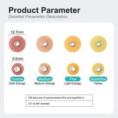Dental Soflex Coarse Medium Superfine Composite Finishing Polishing Disc+mandrel