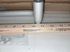Offset Pull Door Handle Thru-Bolt Aluminum Silver 11″ Length