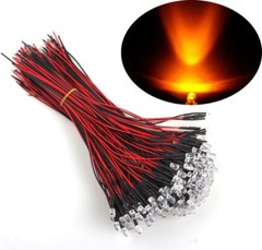 5mm 3mm LED Bulb Lamp Diodes Light Pre-Wired 12V 20cm DC Fr DIY Car Boat Toy LOT