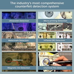 AccuBANKER D200 Counterfeit Money Detector Bill & ID with 5-Point UV/MG/IR/DD/MT