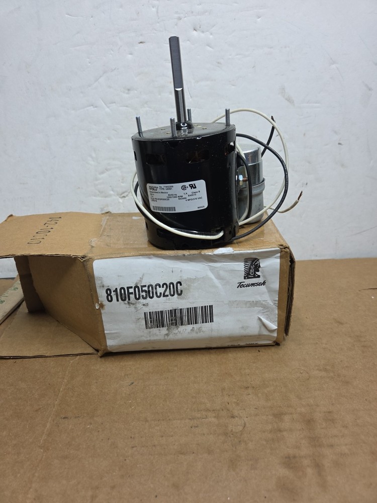 Qty: 1 Tecumseh 810F050C20C Fan Motor 1/15HP 1550/1300RPM 230V 1 Phase
