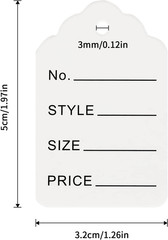 Jijacraft 1000Pcs Price Tags, White Clothing Tag for Retail, Small Kraft Paper T