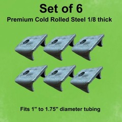 Roll Cage trick tabs-Heavy Duty Set of (6)-3/8 inch hole-rock crawler, RZR, 3/16