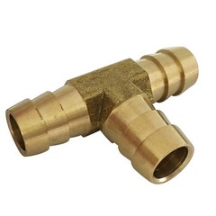 3/8″ x 3/8″ x 3/8″ Barbed Tee Brass Barb T Hose Fitting 3 Way Connector Fuel/…
