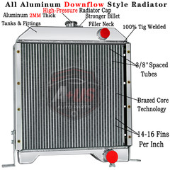 Radiator For Case Skid Loader 1840 1845C Skid Steer Tractor 1347609C1 / 1A12192