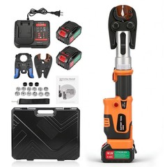 Pro Press Tool Pipe Crimping Kit Press Tool Battery Kit Fit 1/2″ 3/4″ 1″ Copper