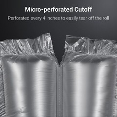 2 Pack Air Pillow Film Bubble Cushion Roll Wrap Packaging 3000pc 984ft x 4″ x 8″