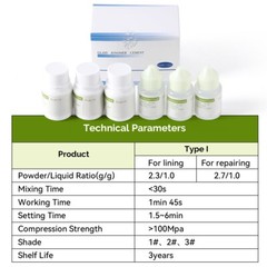 Dental Permanent Glass Ionomer Cement Crown Bridge fixing Lining Luting Glue