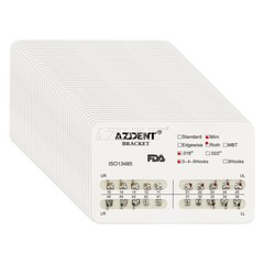 10 Packs AZDENT Dental Orthodontic Brace Brackets Mini Roth Slot 0.018 Hooks 345