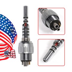 NEW Dental Fiber Optic LED High Speed Handpiece 6Hole Quick Coupler mx