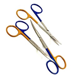 3PC SET SUPERCUT HIGH GRADE IRIS SCISSORS 4.5″ CURVED DENTAL SURGICAL INSTRUMENT