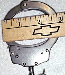 MTech USA 4508-SDL Series Double-Lock Handcuffs, Stainless Steel, Nickel Silver